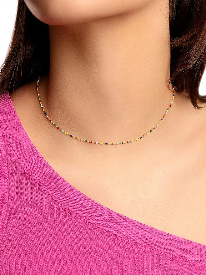 Collar de bolitas de colores